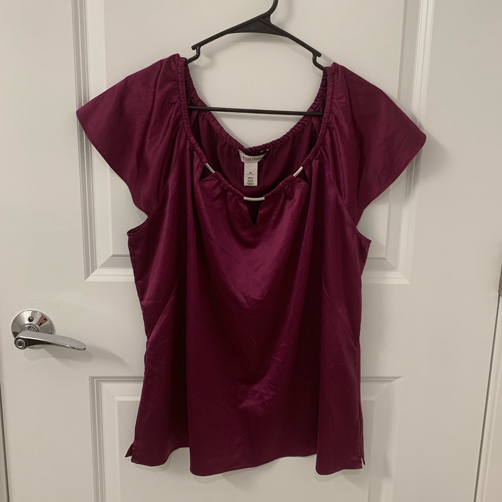White House Black Market purple shirt XL